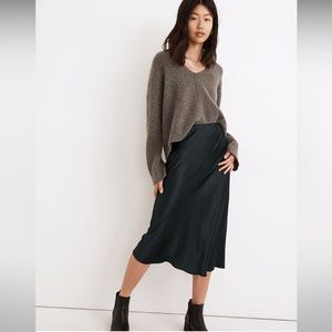 Madewell Satin Midi Slip Skirt